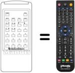Comandos à distância equivalente Audiosonic KT8347