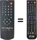 Comandos à distância equivalente United UTV4121XNS