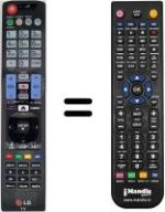 Comandos à distância equivalente LG 26LD350N-ZA