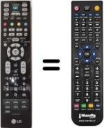 Comandos à distância equivalente LG 26LC46
