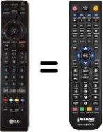 Comandos à distância equivalente LG 32LG4000-ZA