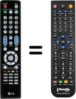 Comandos à distância equivalente LG 55SL8500