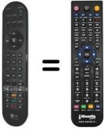Comandos à distância equivalente LG 6710T00003L