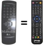 Comandos à distância equivalente LG 6710V00017E