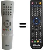 Comandos à distância equivalente LG 6710V00056B