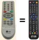 Comandos à distância equivalente LG 6710V00090D