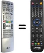 Comandos à distância equivalente LG 6710V00138P