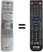 Comandos à distância equivalente LG 6710V00141K
