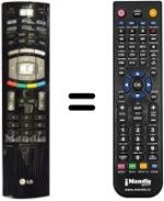 Comandos à distância equivalente LG 6710V00142R