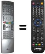 Comandos à distância equivalente LG 6710V00151E