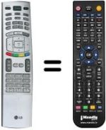 Comandos à distância equivalente LG 6710V00151Y