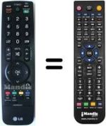 Comandos à distância equivalente LG 32LV3400-ZA