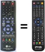 Comandos à distância equivalente LG BD650