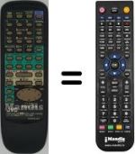 Comandos à distância equivalente JVC HR-J648
