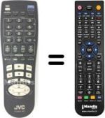 Comandos à distância equivalente JVC HR-J656