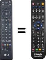 Comandos à distância equivalente LG 42PG200R
