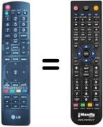 Comandos à distância equivalente LG 26LE3300