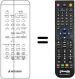 Comandos à distância equivalente Mitsubishi CT14MS1ETX-TV