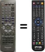 Comandos à distância equivalente Panasonic N2QAKB000007