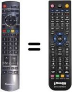 Comandos à distância equivalente Panasonic N2QAYB000240