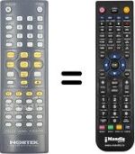 Comandos à distância equivalente Nortek PALCO HOME THEATRE