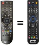 Comandos à distância equivalente Telesystem PALCO24 / L07 FULL HD