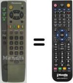 Comandos à distância equivalente Panasonic TX-29AS1C