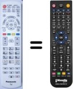 Comandos à distância equivalente Panasonic TX-L39E6EW
