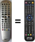 Comandos à distância equivalente Philips DVD-R725 / 00