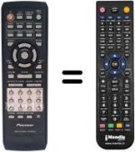 Comandos à distância equivalente Pioneer DV535