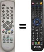 Comandos à distância equivalente Pacific PTV3606