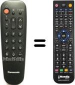 Comandos à distância equivalente Panasonic TC-14S1RF