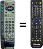 Comandos à distância equivalente Panasonic EUR511210