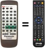Comandos à distância equivalente Panasonic N2QAGB000007