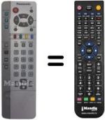 Comandos à distância equivalente Panasonic EUR511256