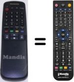 Comandos à distância equivalente Panasonic EUR51924