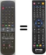 Comandos à distância equivalente Panasonic EUR51927