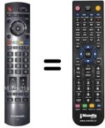 Comandos à distância equivalente Panasonic N2QAYB000181