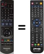 Comandos à distância equivalente Panasonic DMRE-X768