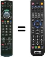 Comandos à distância equivalente Panasonic N2QAYB000420