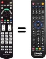 Comandos à distância equivalente Panasonic TX-L55WT50T