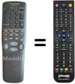 Comandos à distância equivalente Panasonic VEQ2213