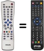 Comandos à distância equivalente Philips 300WN5BB00