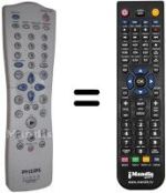 Comandos à distância equivalente Philips VR620