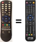 Comandos à distância equivalente Dual TVL202L