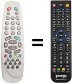 Comandos à distância equivalente Vestel CTV5554