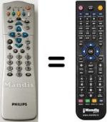 Comandos à distância equivalente Philips DSR2210-03