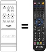 Comandos à distância equivalente RC37