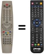 Comandos à distância equivalente Techwood TKD5504MS-TV-DVD-COMBI