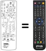 Comandos à distância equivalente Panasonic RCV400